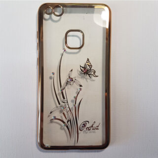 Husa Huawei P10 Lite transparenta Golden flower