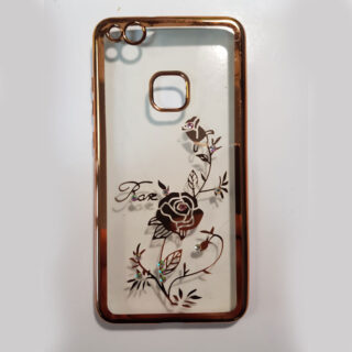 Husa Huawei P10 Lite transparenta Golden flowers