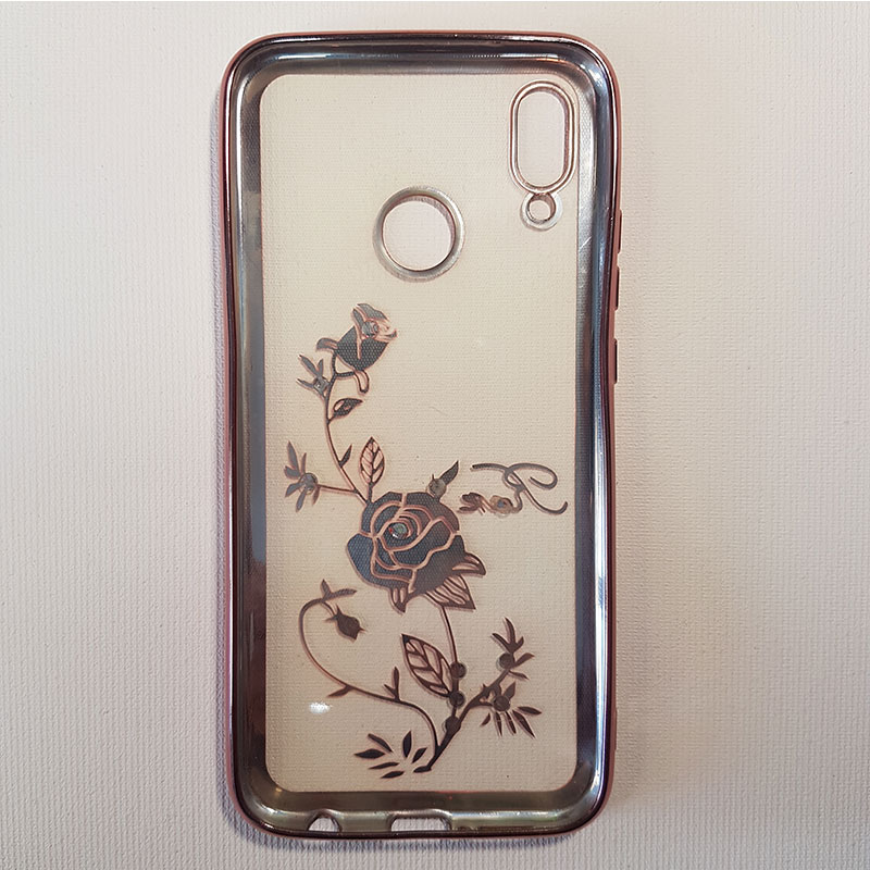 Husa Huawei P20 Lite transparenta Pink rose - imagine 2