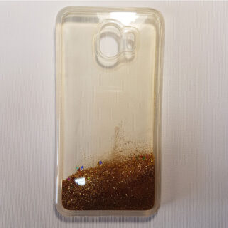 Husa sclipici lichid Samsung Galaxy J4 2018 gold