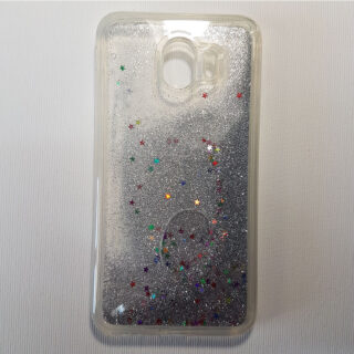 Husa sclipici lichid Samsung Galaxy J4 2018 gri