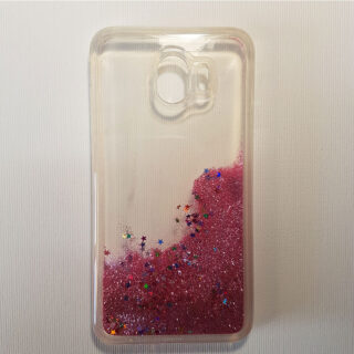 Husa sclipici lichid Samsung Galaxy J4 2018 roz