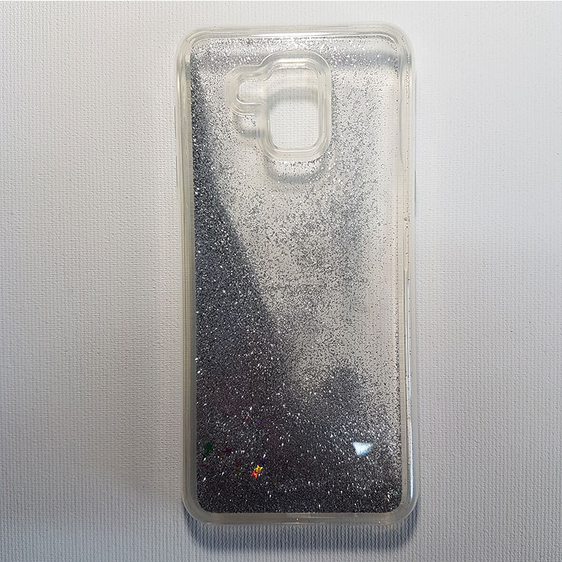 Husa sclipici lichid Samsung Galaxy J6 gri - imagine 2