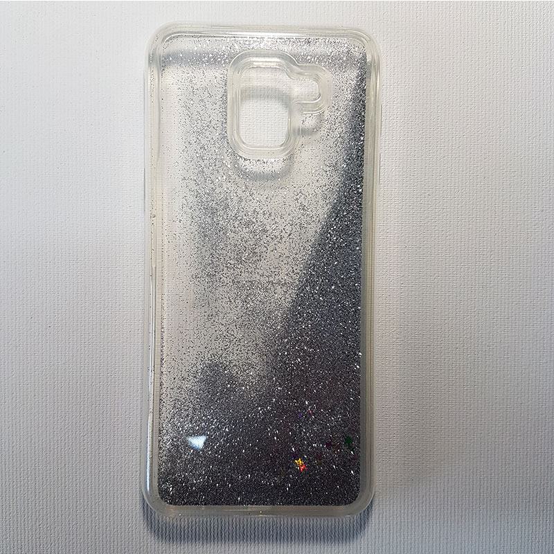 Husa sclipici lichid Samsung Galaxy J6 gri