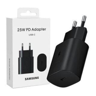 Incarcator de retea, Samsung, Negru, 1xUSB-C, 25W, PD 3.0, Quick Charge, Compatibilitate larga