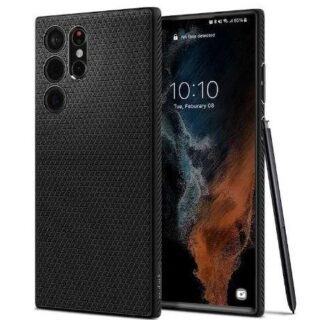 Husa pentru Samsung Galaxy S22 Ultra 5G, Spigen Liquid Air, Matte Black