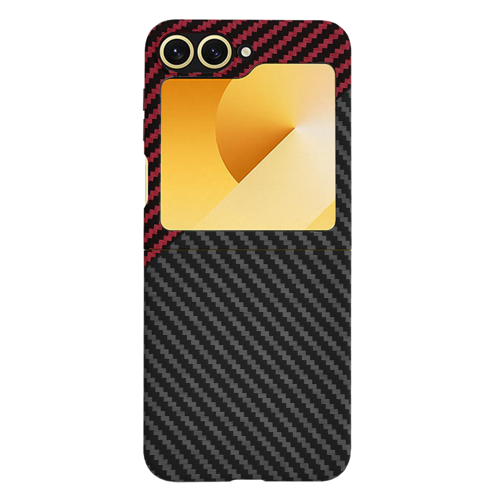 Carbonite FiberShell - Samsung Galaxy Z Flip6 / Flip7 FE - Red Vortex - imagine 4