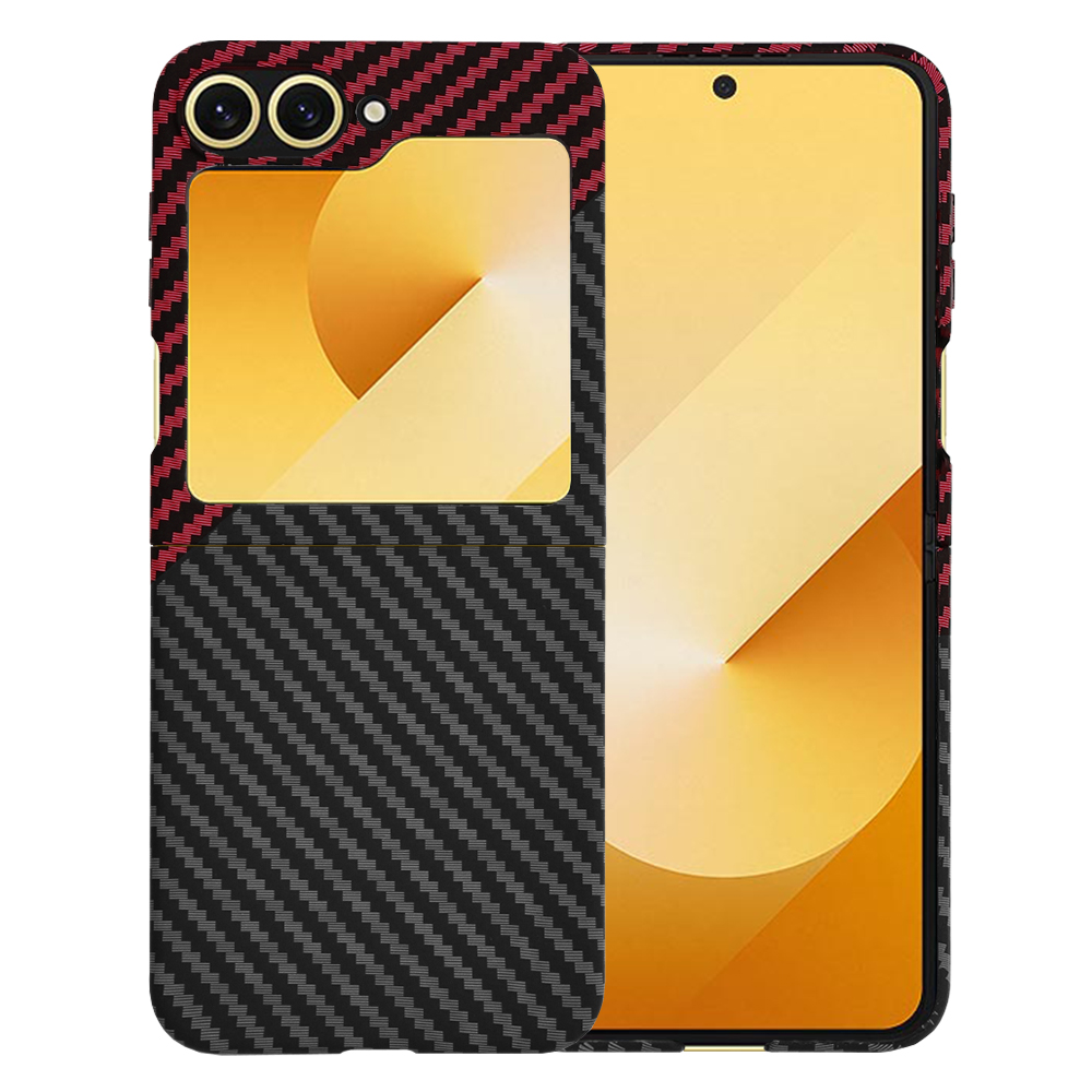 Carbonite FiberShell - Samsung Galaxy Z Flip6 / Flip7 FE - Red Vortex