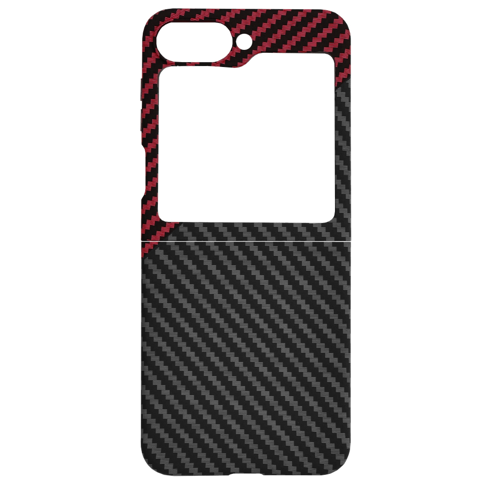 Carbonite FiberShell - Samsung Galaxy Z Flip6 / Flip7 FE - Red Vortex