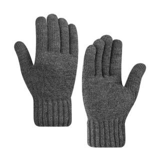 Gloves (ST0015) - from Alpaca Wool, Size 21cm - Dark Gray
