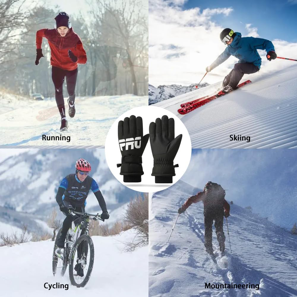 Manusi Touchscreen Gloves Pro (OG104) - for Ski, Waterproof, Size M - Black - imagine 6