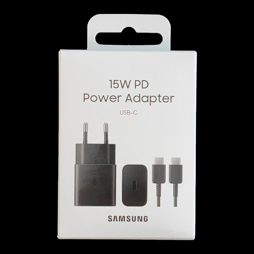 Samsung - Incarcator de priza Original Wall Charger (EP-T1510XBEGEU) - Type-C Cable Inclus, Type-C Fast Charging 15W, - Black - imagine 5