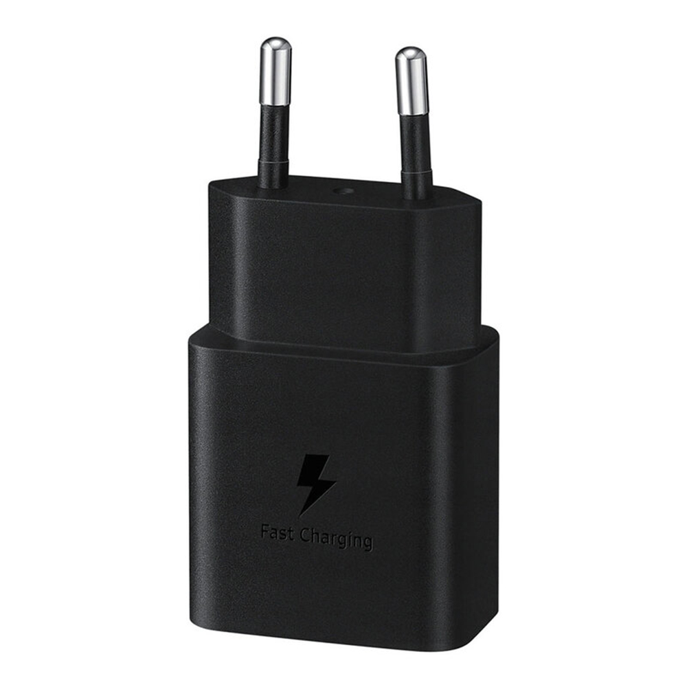 Samsung - Incarcator de priza Original Wall Charger (EP-T1510XBEGEU) - Type-C Cable Inclus, Type-C Fast Charging 15W, - Black - imagine 3